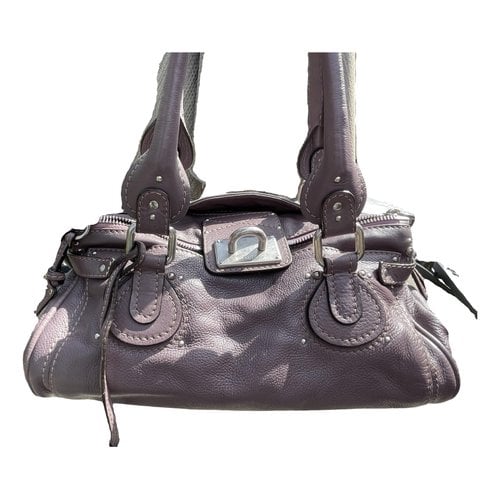Pre-owned Chloé Paddington Leather Handbag In Purple