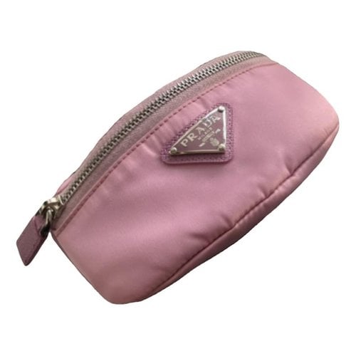 Pre-owned Prada Re-nylon Clutch Bag In Pink
