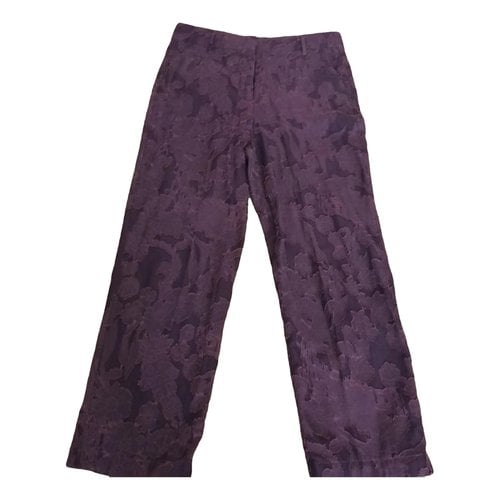Pre-owned Dorothee Schumacher Large Pants In Burgundy