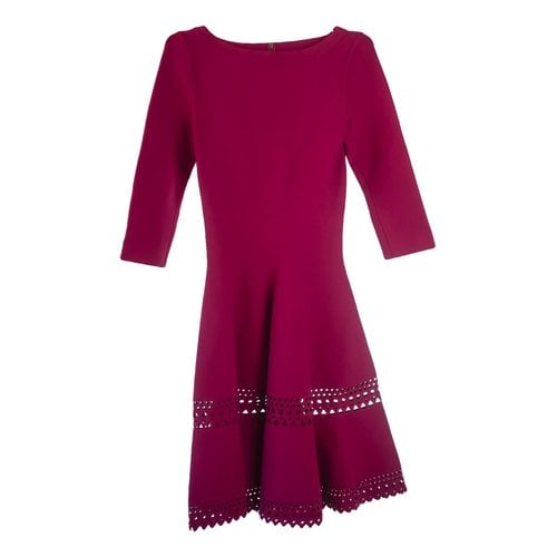 Pre-owned Alaïa Mini Dress In Purple