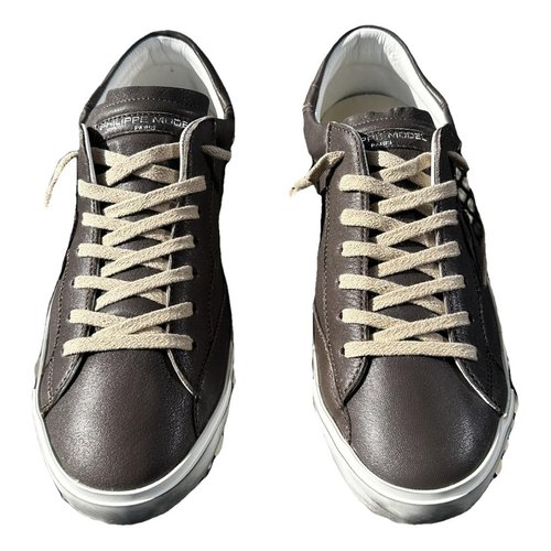 Pre-owned Philippe Model Leather Lace Ups In Beige