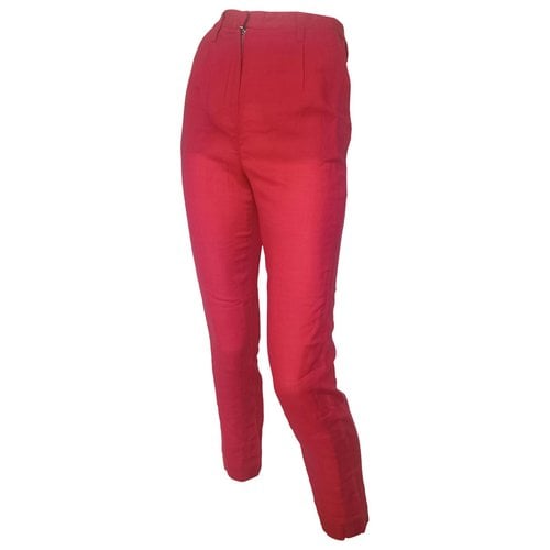 Pre-owned Acne Studios Wool Slim Pants In Red