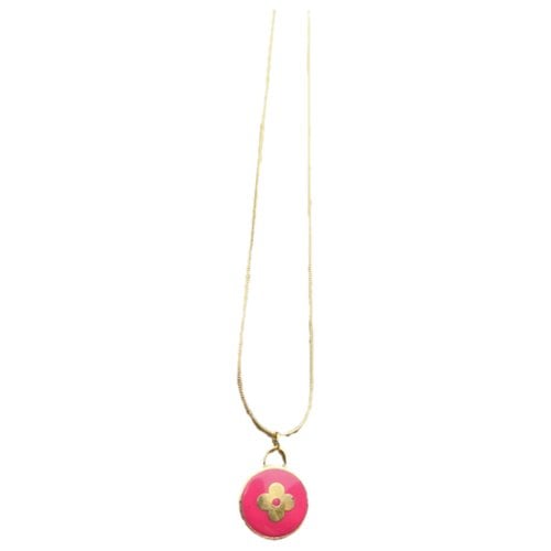 Pre-owned Louis Vuitton Monogram Necklace In Pink
