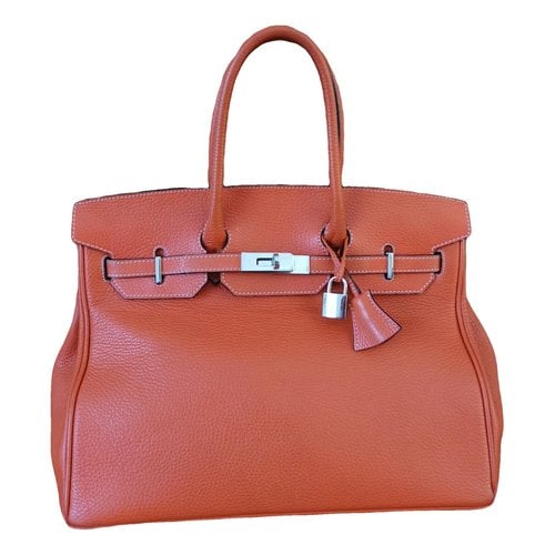 Pre-owned Serapian Leather Handbag In Orange