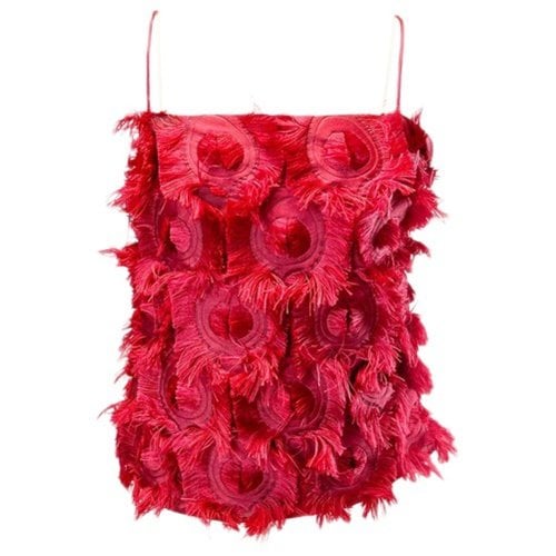 Pre-owned Max Mara Atelier Silk Camisole In Red