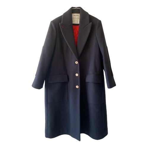 Pre-owned Zadig & Voltaire Wool Coat In Blue