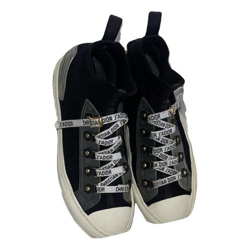 Pre-owned Dior Cloth Trainers In Black