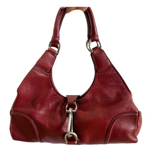 Pre-owned Coccinelle Leather Handbag In Burgundy