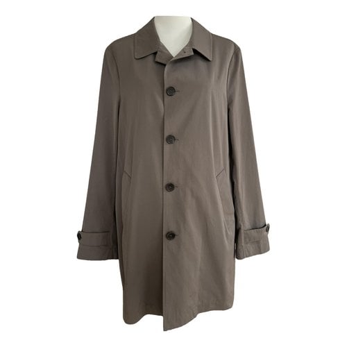 Pre-owned Canali Trench In Grey
