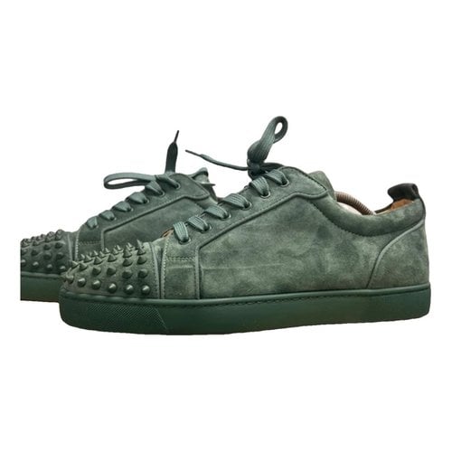 Pre-owned Christian Louboutin Low Trainers In Green