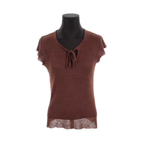 Pre-owned Agnès B. Linen Blouse In Brown