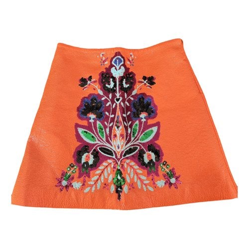 Pre-owned Miu Miu Mini Skirt In Orange