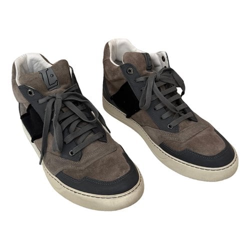 Pre-owned Lanvin High Trainers In Grey