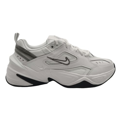 Pre-owned Nike M2k Tekno Leather Trainers In White