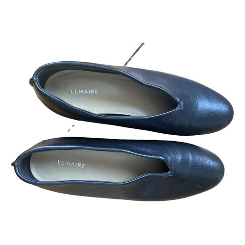 Pre-owned Lemaire Leather Ballet Flats In Black