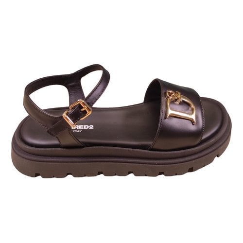 Pre-owned Dsquared2 Leather Sandals In Black