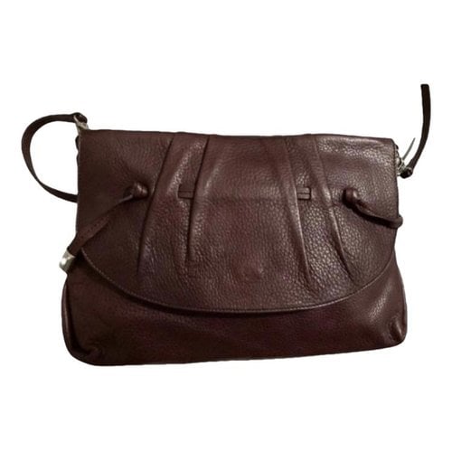 Pre-owned Furla Leather Handbag In Burgundy