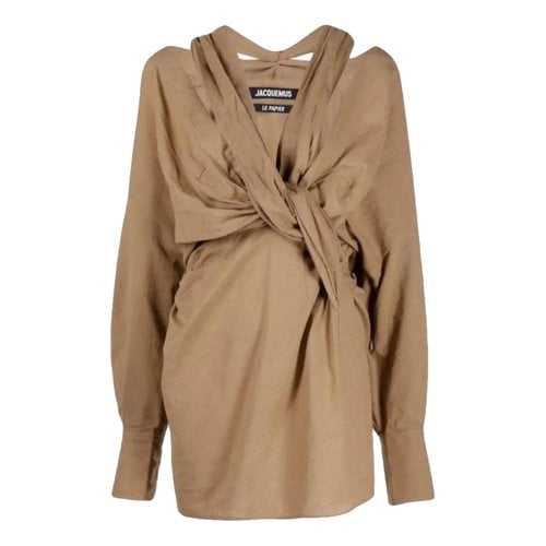 Pre-owned Jacquemus Mini Dress In Beige