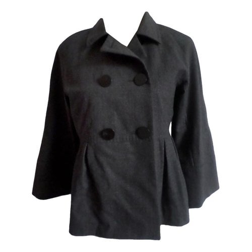 Pre-owned Gerard Darel Wool Short Vest In Black