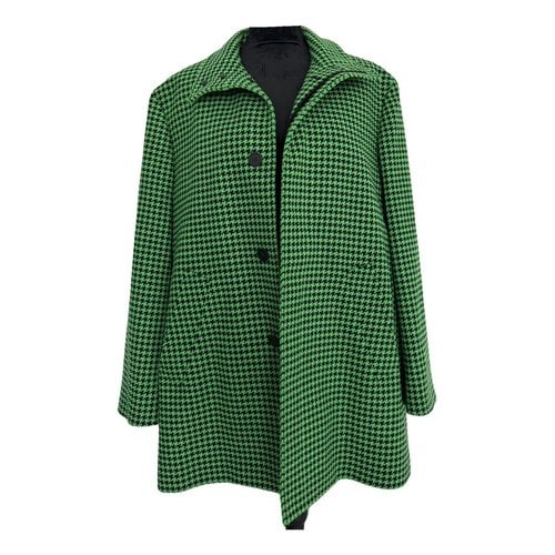 Pre-owned Balenciaga Wool Coat In Green