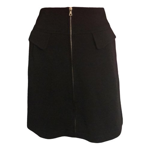 Pre-owned Courrèges Wool Skirt In Black
