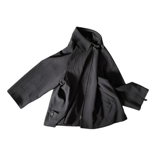 Pre-owned Escada Wool Short Vest In Black