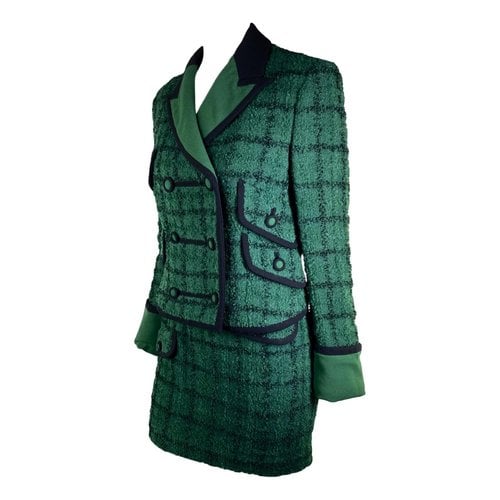 Pre-owned Versace Wool Mid-length Skirt In Green