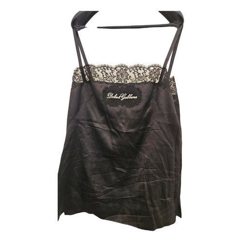 Pre-owned Dolce & Gabbana Silk Camisole In Black