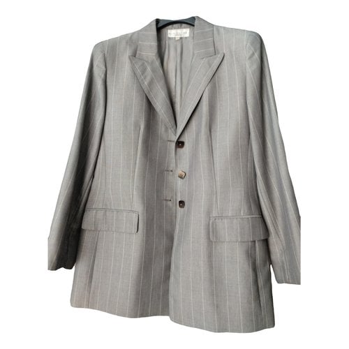Pre-owned Roberto Verino Linen Suit Jacket In Grey