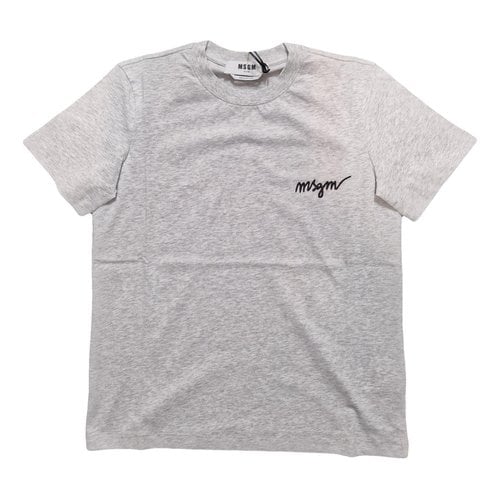 Pre-owned Msgm T-shirt In Grey