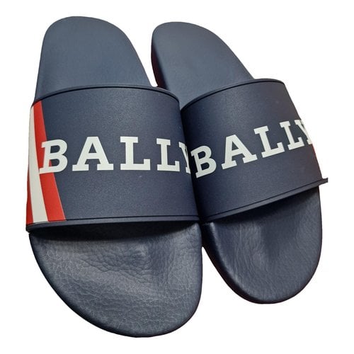 Pre-owned Bally Sandals In Navy