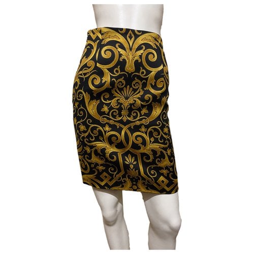 Pre-owned Versace Wool Mid-length Skirt In Multicolour