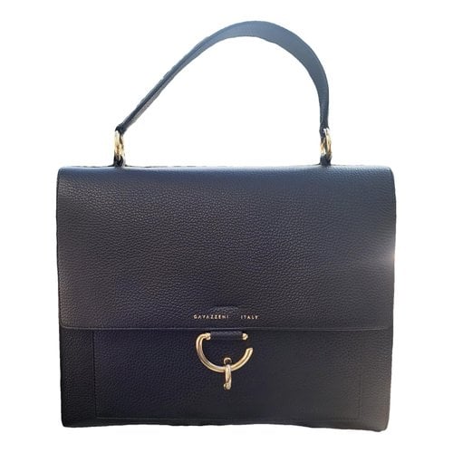 Pre-owned Gavazzeni Leather Handbag In Black