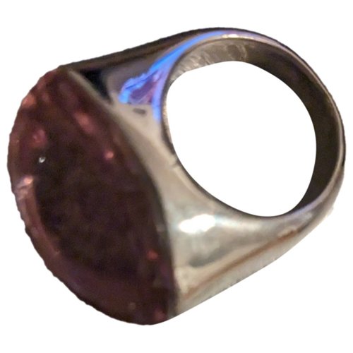 Pre-owned Daum Crystal Ring In Purple