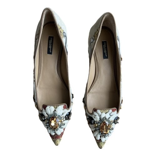 Pre-owned Dolce & Gabbana Cloth Ballet Flats In Multicolour