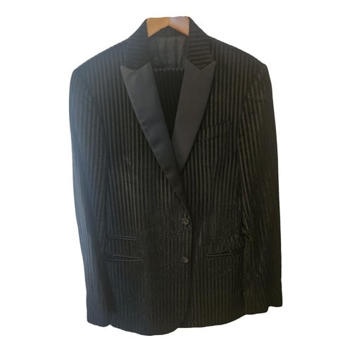 Pre-owned Just Cavalli Velvet Vest In Black