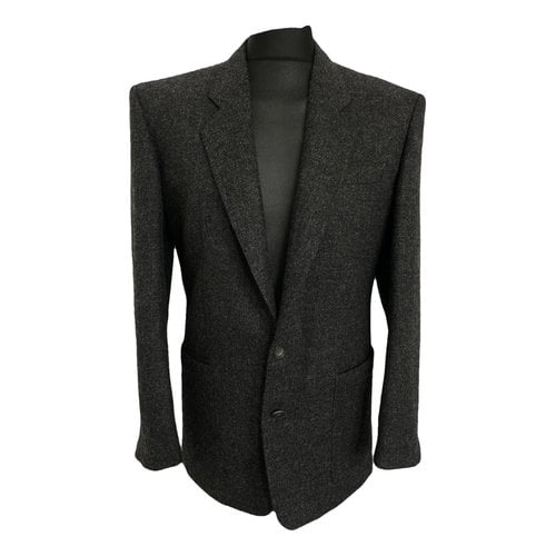 Pre-owned Kenzo Tweed Jacket In Anthracite