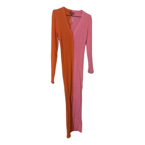 Pre-owned Staud Mid-length Dress In Pink