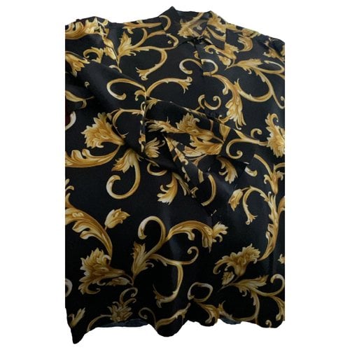 Pre-owned Versace Silk Shirt In Gold