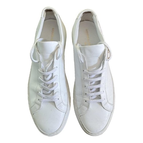Pre-owned Common Projects Leather Low Trainers In White