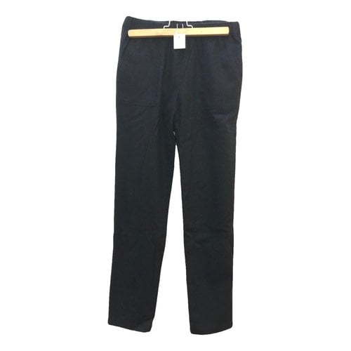 Pre-owned Bonpoint Wool Straight Pants In Blue