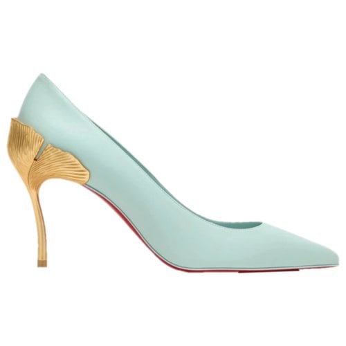 Pre-owned Christian Louboutin Leather Heels In Blue