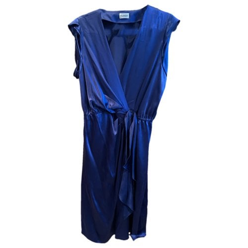 Pre-owned Philosophy Di Alberta Ferretti Silk Mid-length Dress In Blue