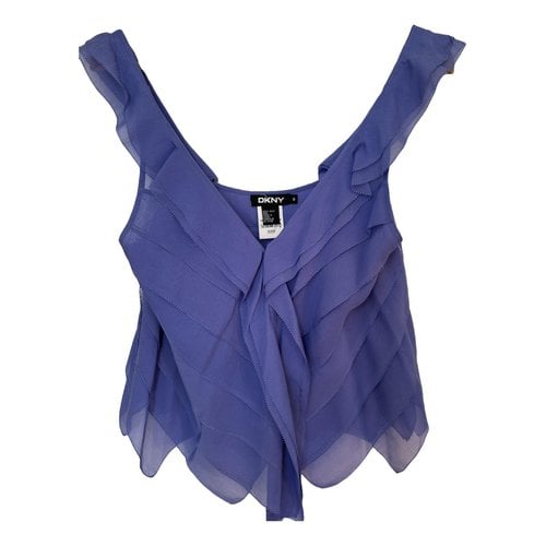 Pre-owned Dkny Silk Camisole In Purple
