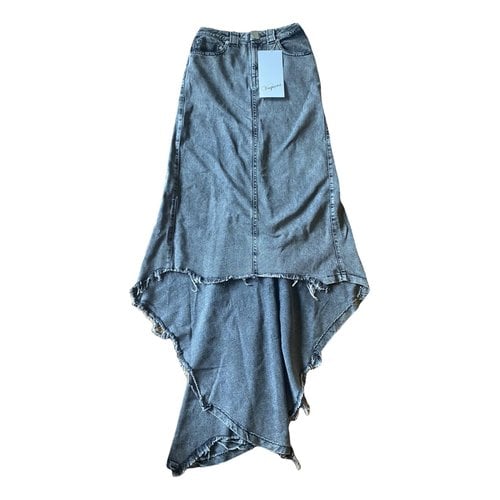 Pre-owned Vaquera Maxi Skirt In Anthracite
