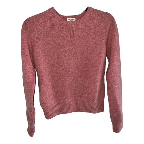 Pre-owned Saint Laurent Cashmere Jumper In Pink