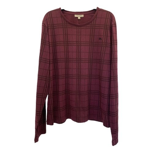 Pre-owned Burberry Jersey Top In Purple