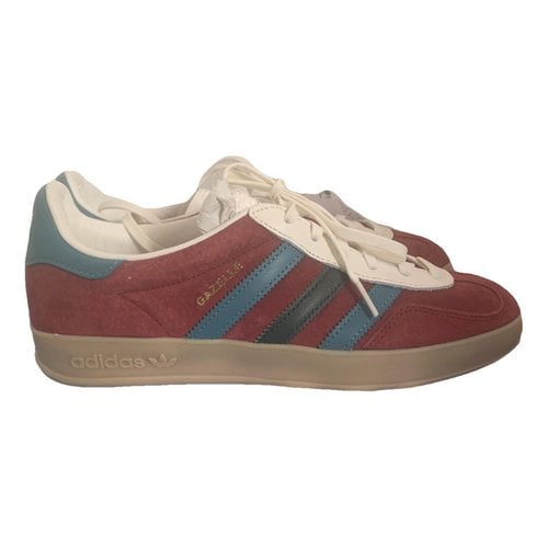 Pre-owned Adidas Originals Gazelle Low Trainers In Burgundy