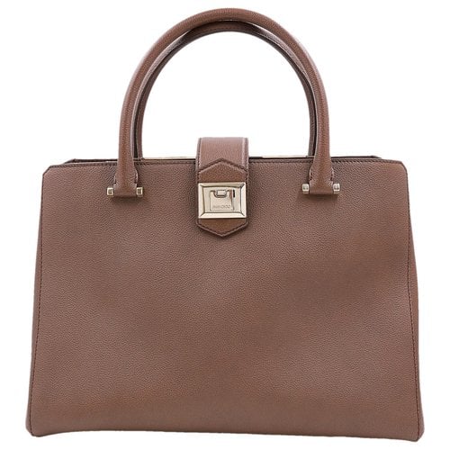 Pre-owned Jimmy Choo Leather Tote In Brown