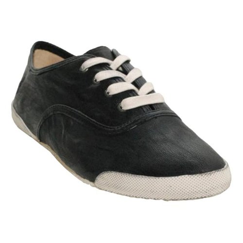 Pre-owned Frye Leather Trainers In Black